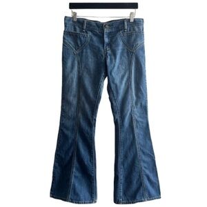 Vintage American Eagle Flare Bell Bottom Low Rise Blue Jeans y2k Denim Stretch